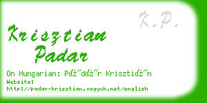 krisztian padar business card